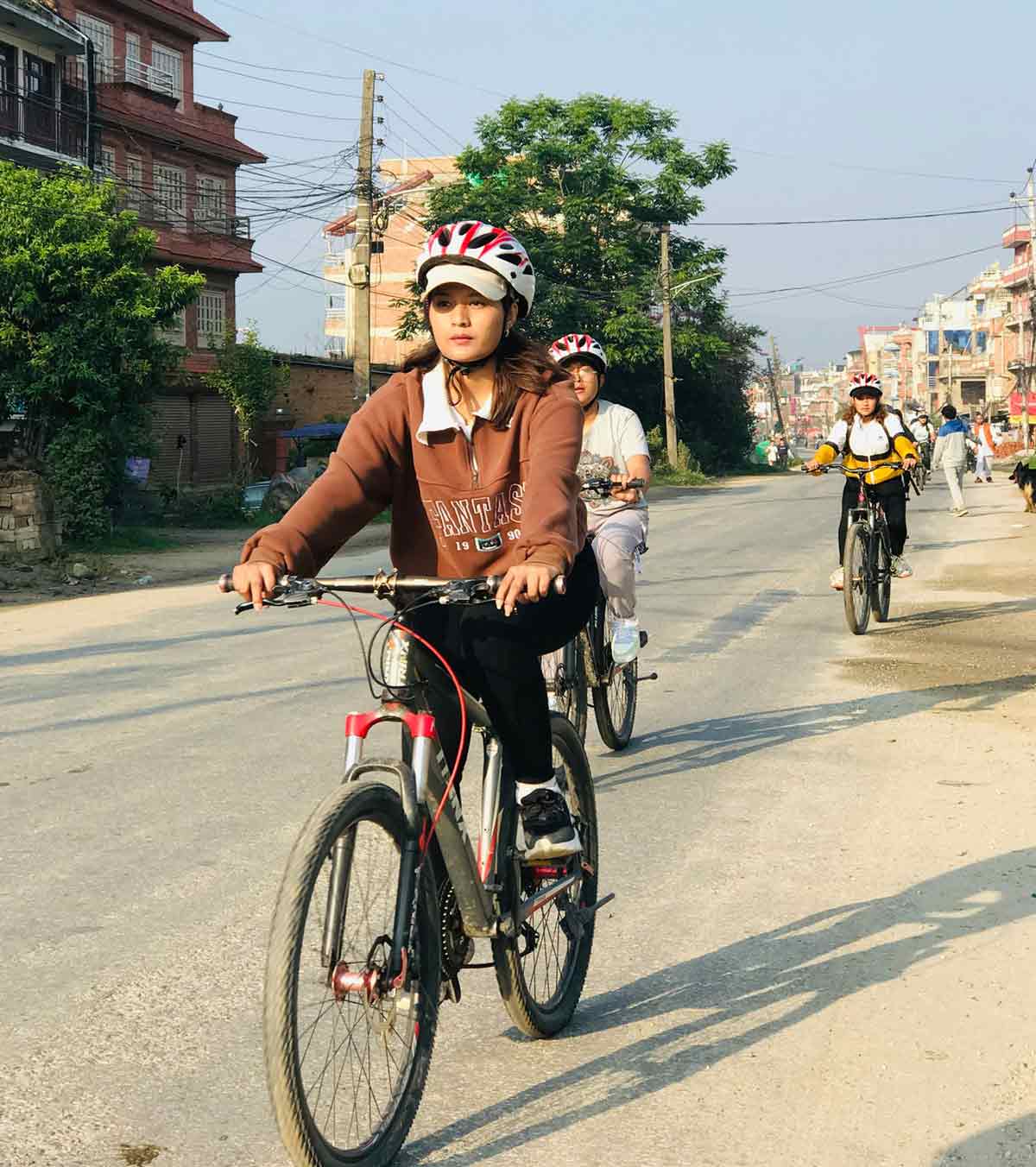 people riding bicycle in Cycle Connect Bhaktapur Event