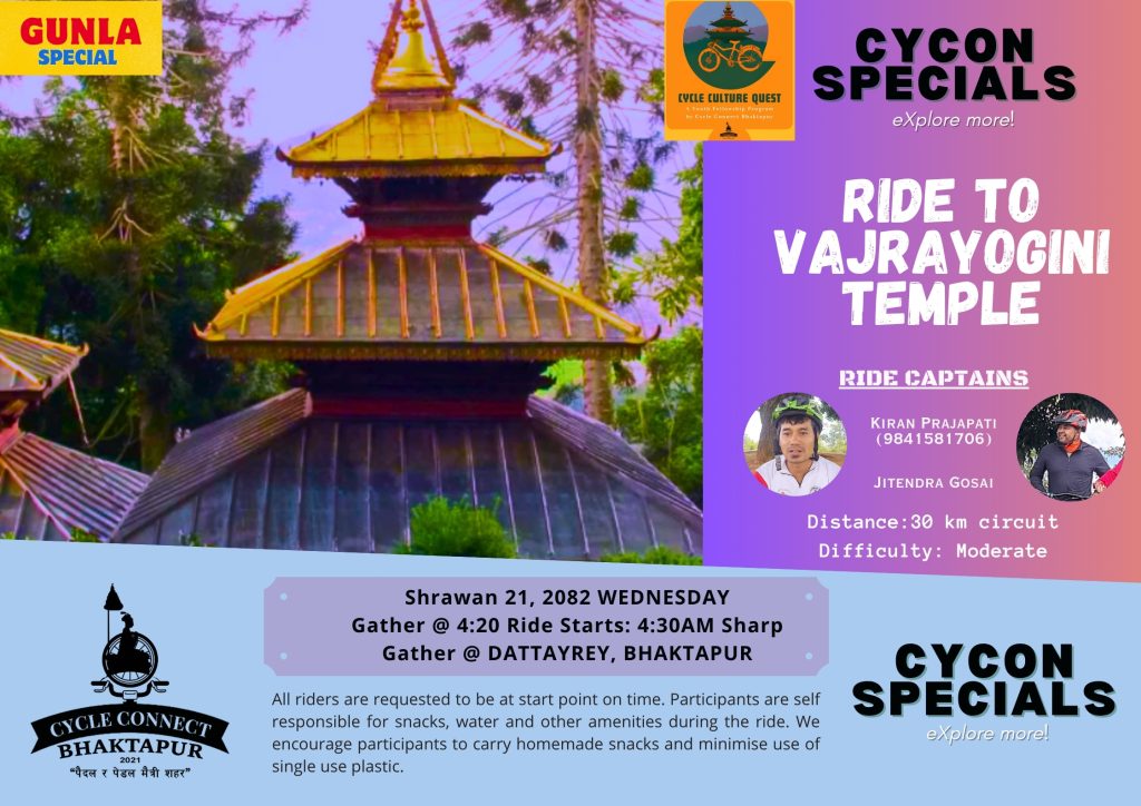 An unforgettable ride to the Vajrayogini Temple, Cycle Connect Bhaktapur