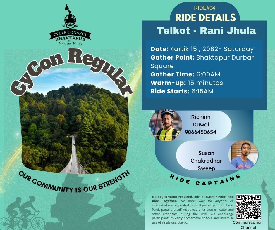 Telkot-ride4- Cycle connect bhaktapur weekly ride