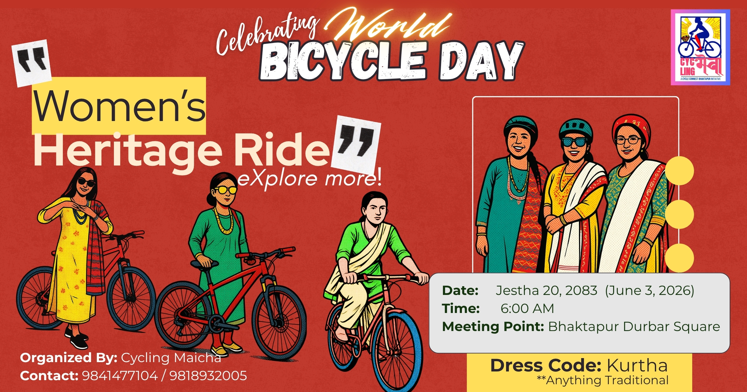 Women’s Heritage Ride Celebrating World Bicycle Day 2026
